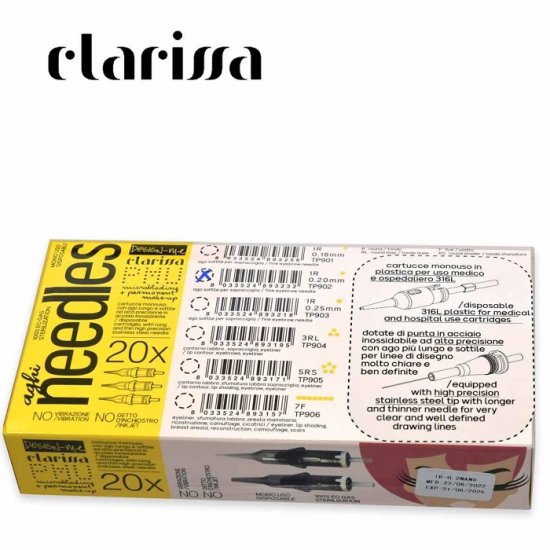 CLARISSA AGHI SOPRACCIGLIA PER DERMOGRAFO 1R-020 MM - 20 PZ - Clicca l'immagine per chiudere