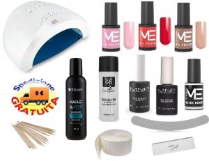 KIT UNGHIE SMALTO GEL SOAK OFF NAILS LED / UV MESAUDA MILANO