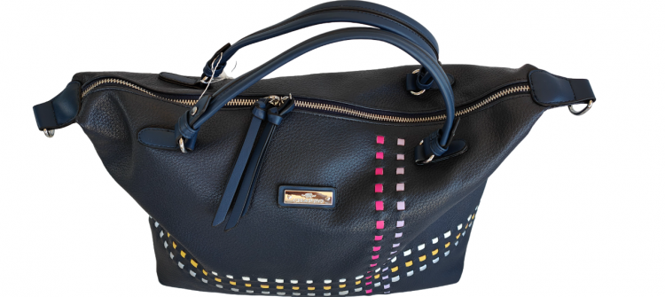 ELEGANTE BORSA CHARRO SHOPPING BLU - Clicca l'immagine per chiudere