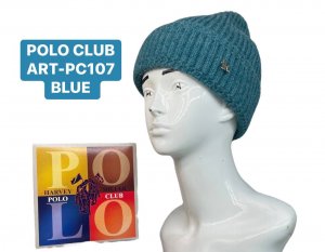 BERRETTO CAPPELLO DONNA POLO CLUB AZZURRO