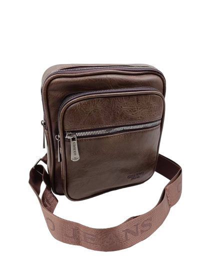 CHARRO BORSA TRACOLLA ELEGANTE CASUAL UOMO brown - Clicca l'immagine per chiudere